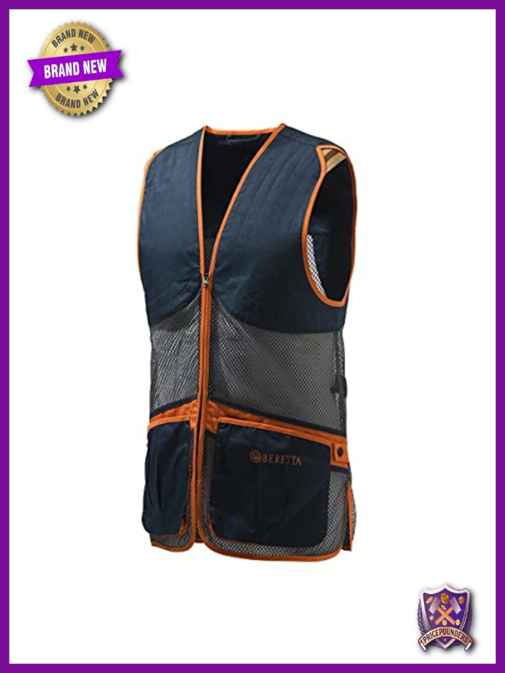 Full Mesh Shooting Vest Breathable Lightweight Competition Cartridge Pockets